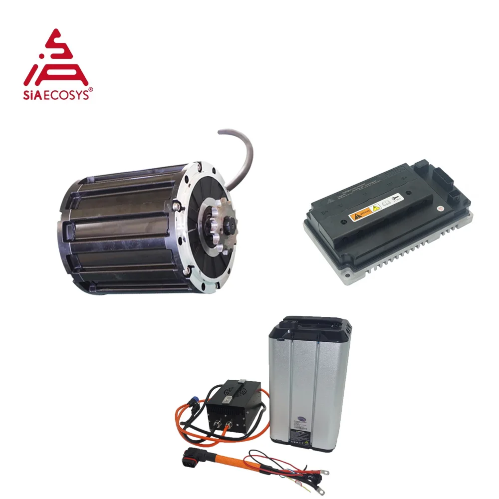 QSMOTOR 120 2000W 72V 70KPH Mid Drive Motor Conversion kit with EM100-4sp Controller