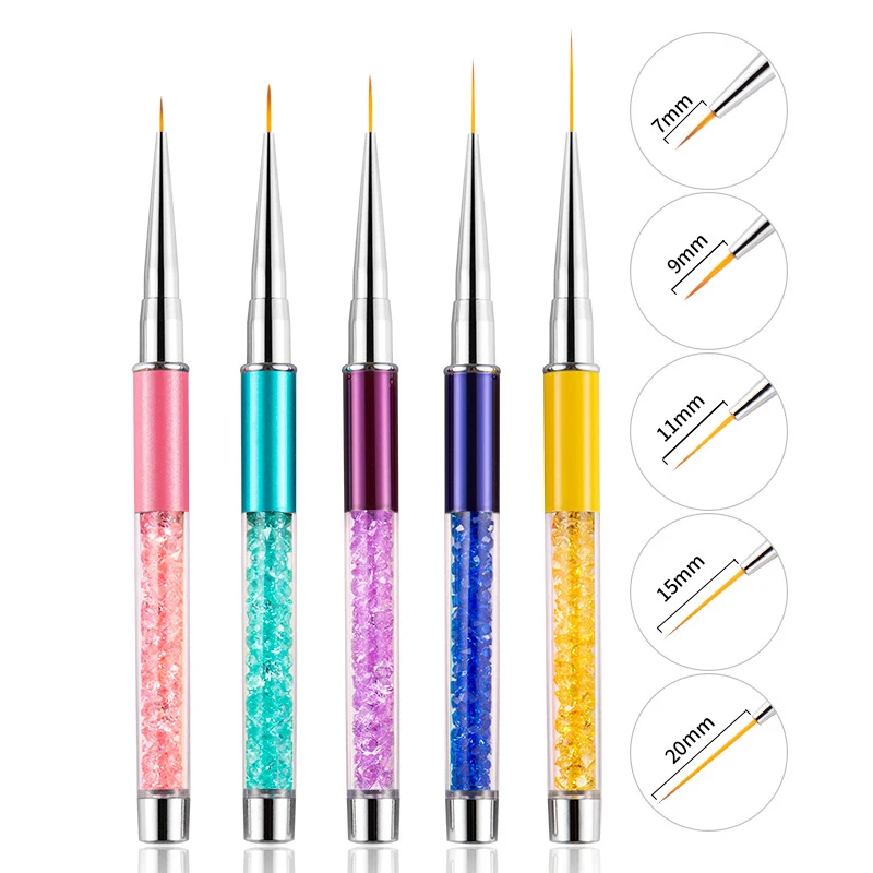 

1Pc Nail Art Brush Gradient Nail Polish UV Gel Painting Pen French Lines Stripes Grid Drawing Liner Manicure DIY Varnishes Tools