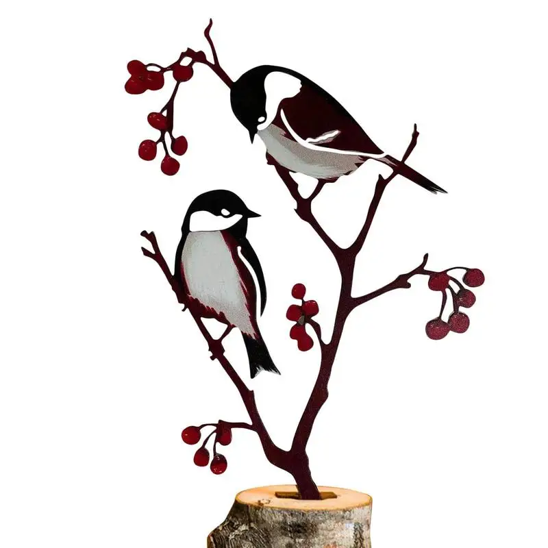 

Bird Garden Stakes Decorative Metal Potted Plants Decorative Birds Metal Bird Stake Tree Backyard Bird Tree Branch For Home