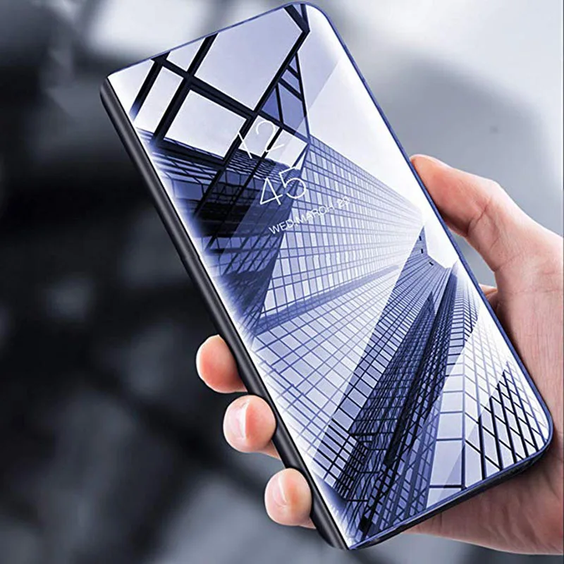 Зеркальный флип-чехол для Samsung Galaxy A6 A8 J4 J6 Plus A7 A9 2018 чехол-подставка J4plus J6plus J 4 6 +