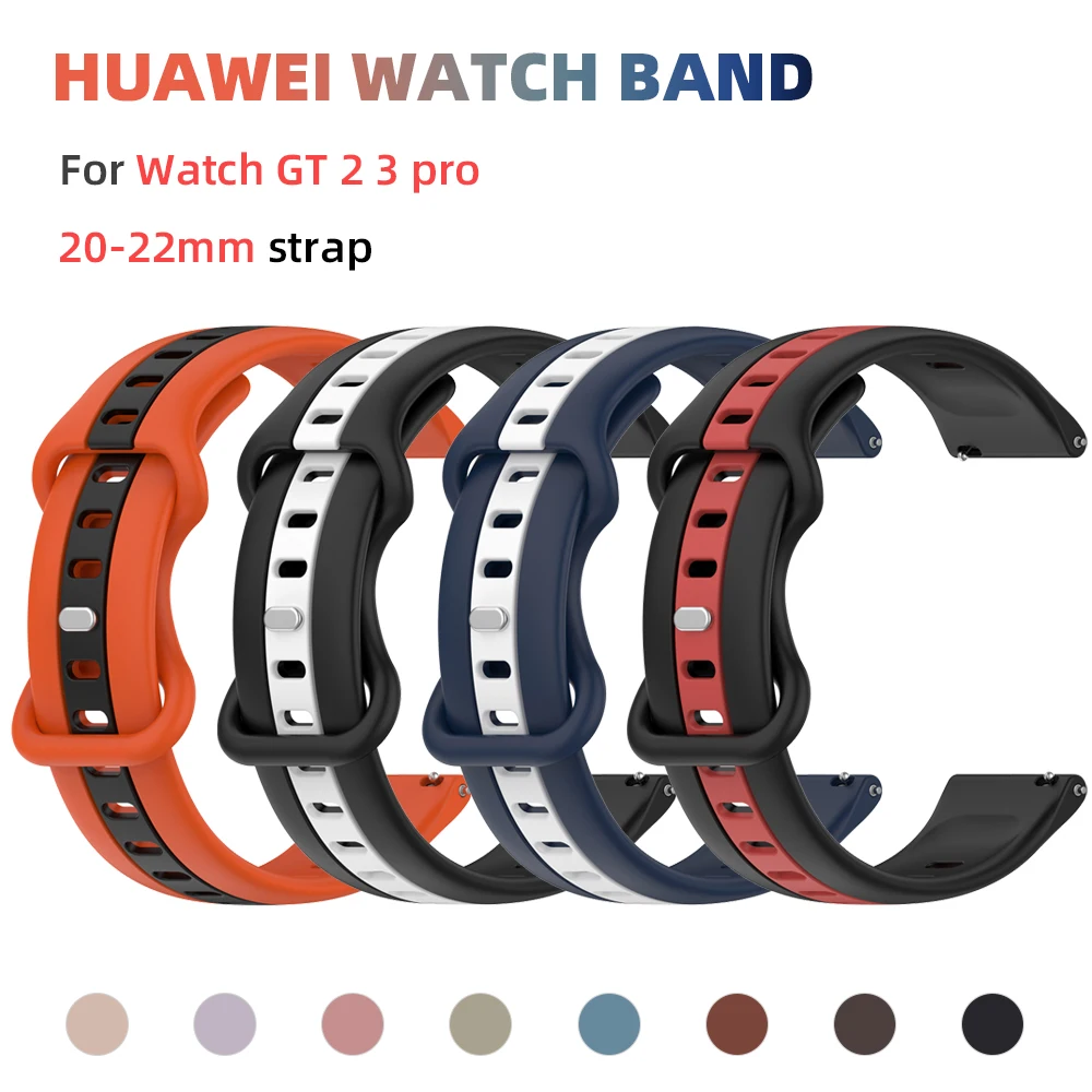 

Silicone Strap For HUAWEI WATCH GT 3 46mm 42mm Runner/WATCH 3 Pro Buds Band HONOR Magic Watch2 GS Pro Bracelet 20 22mm Watchband