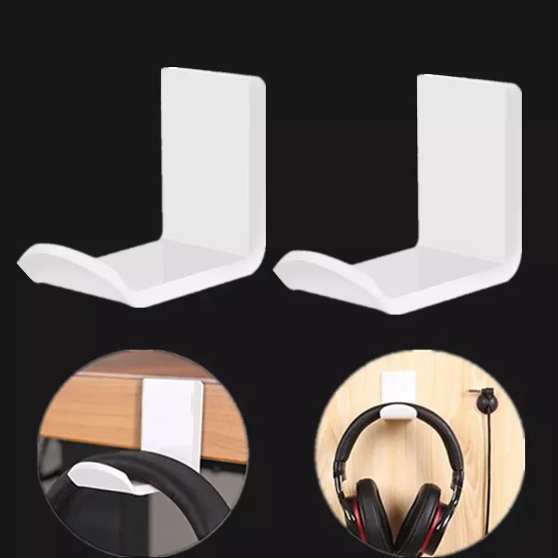 

Акриловая вешалка для наушников, настенный держатель для гарнитуры, крючок для наушников, клейкая Подставка-Органайзер