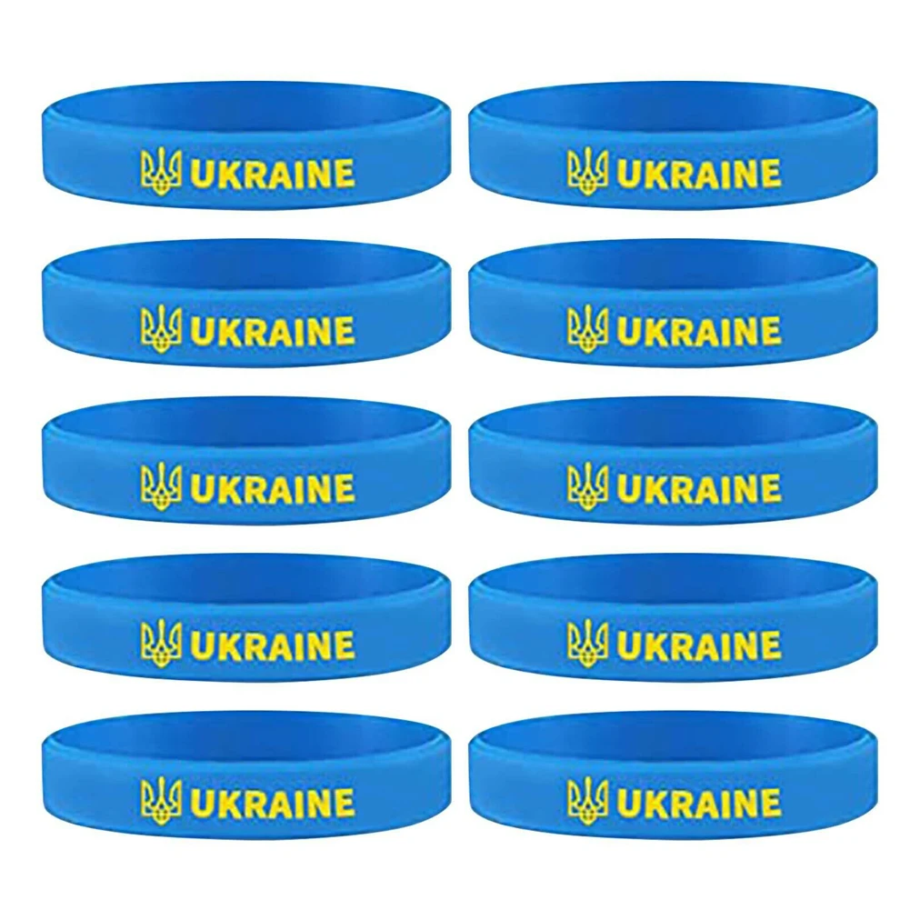 Цвет флага Украины силиконовые эластичные браслеты Украина памятный браслет