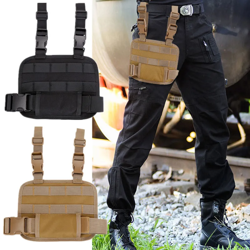 

Tactical Drop Leg Thigh Platform MOLLE Thigh Rig Panel Paintball Airsoft Pistol Holster Platform Adapter Hunting Accessories