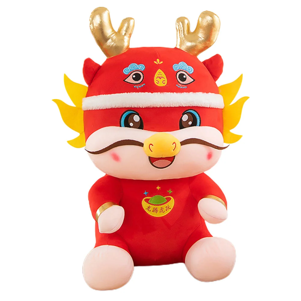 

Chinese New Year Dragon Stuffed Toy Gift Realistic Animal Plush Mascot Zodiac Adorable Decor Of the