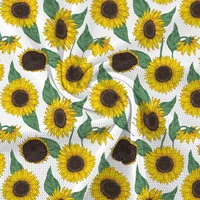 50145cm sunflowers print bullet strech cotton fabric for diy home tex bags handmade materials