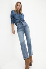 Pantalones Trendyol-pantalones vaqueros bootcut de cintura alta...