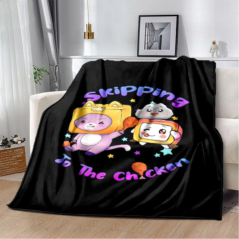 Милое мягкое плюшевое одеяло Lankybox Happy Foxy Boxy and Rocky фланелевое для гостиной спальни
