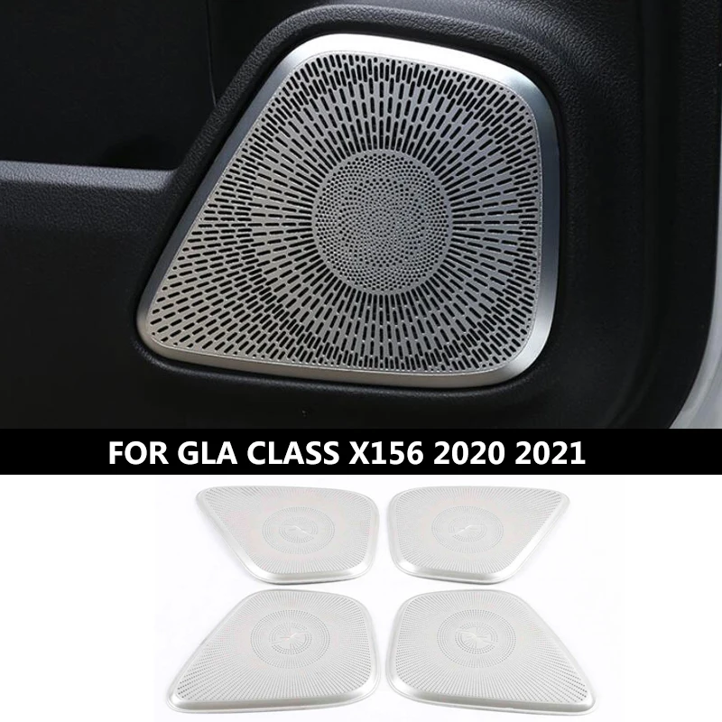 For Mercedes Benz GLA Class 2016 - 2020 2021 Stainless Steel Car Accessories Door Audio Speaker Roof Reading Lamp Cover Trim