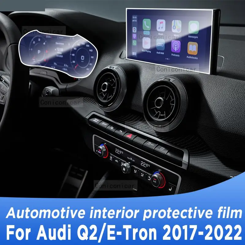

For Audi Q2/E-Tron 2022 Gearbox Panel Navigation Screen Automotive Interior TPU Protective Film Cover Anti-Scratch Accessories