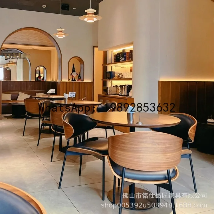 Фото XL Ретро Qingba Bar Cafe Обеденный стул Стойка для встреч и набор стульев для приема №2