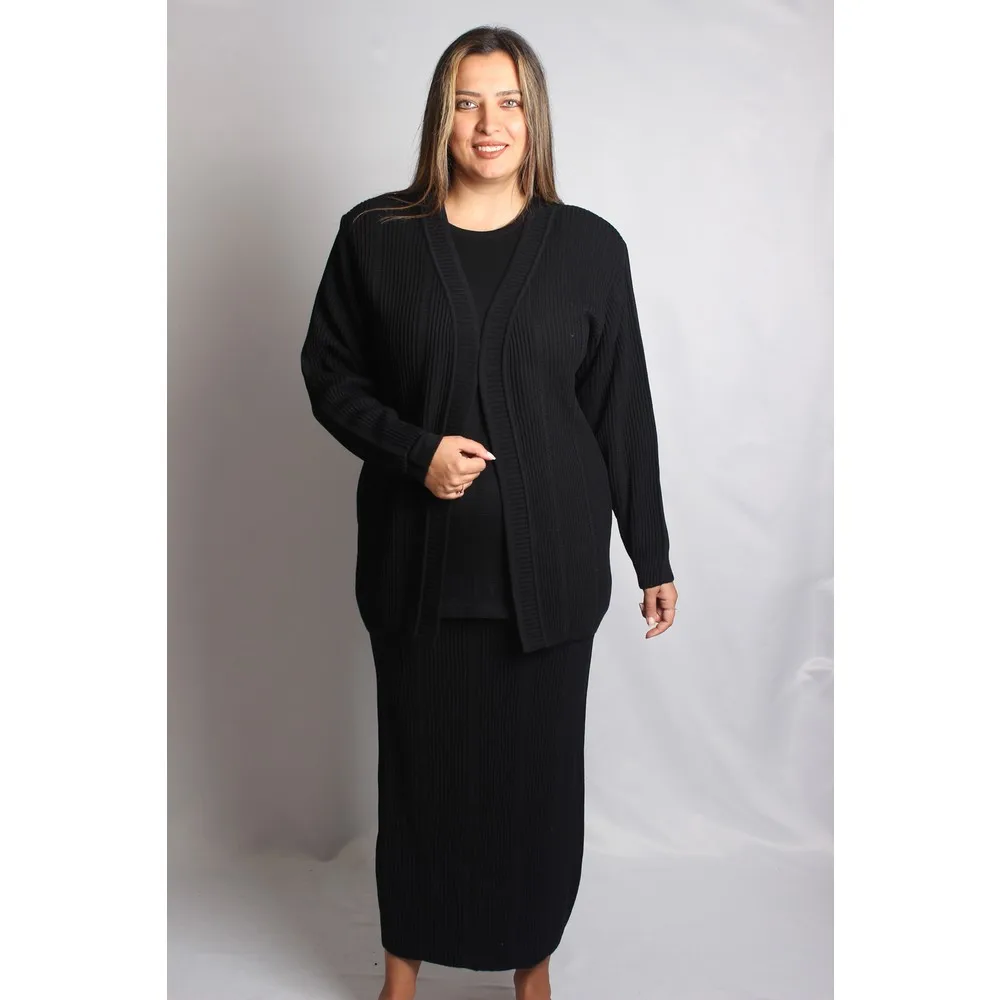 

Dorlie DSQ черный Жаккардовый трикотажный костюм из 3 предметов 358