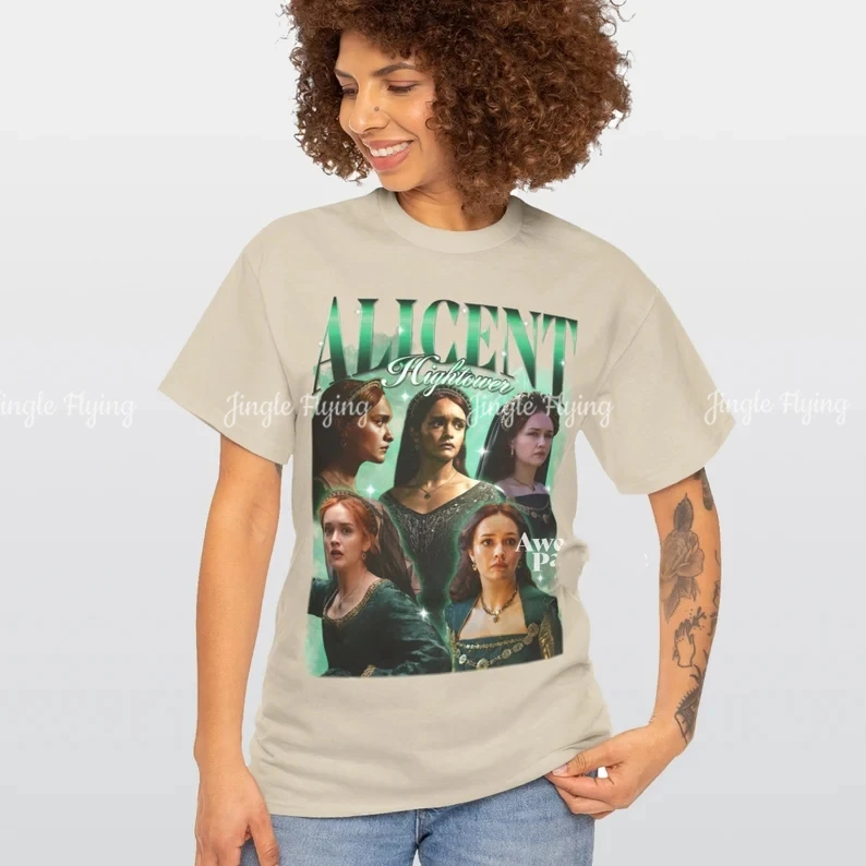 Рубашка House Of The Loong в стиле ретро футболка Alicent Hightower винтажная 90-х годов реп