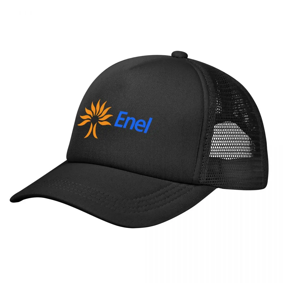 

Enel Logo Stretchy Trucker Hat Mesh Baseball Cap Adjustable Snapback Closure Hats for Men Women Comfortable Breathable