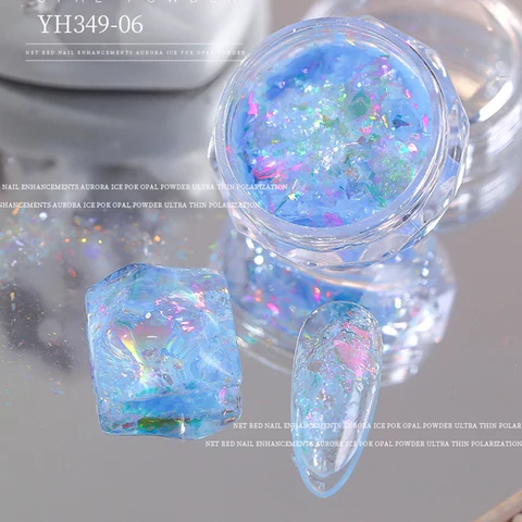 HotPress Dreamy Aurora фиолетовый блестящий порошок для ногтей