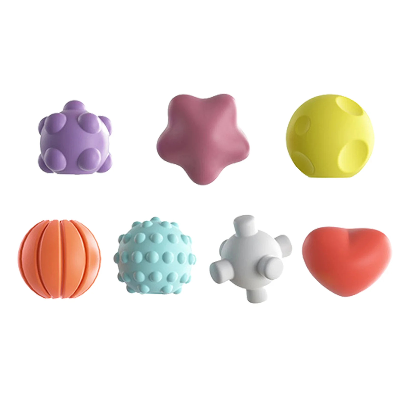 

Сенсорные шарики для детского массажа, мягкие и текстурированные шарики, набор из 7 развивающих детских тактильных мячей для сенсорных рук ...