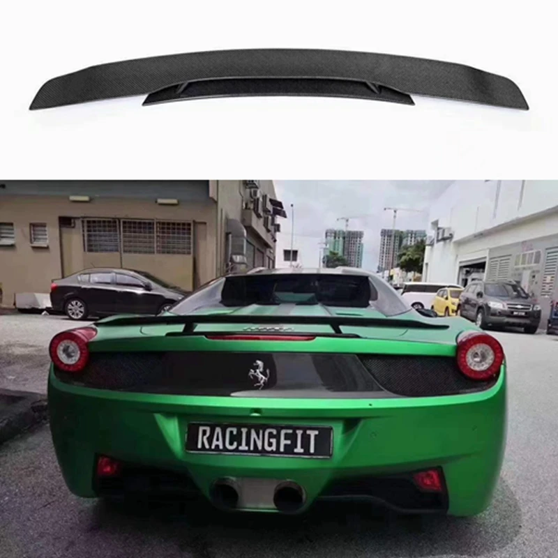 

For Ferrari 458 Coupe Convertible 2011 2012 2013 Car Styling Carbon Fiber Rear Roof Spoiler Tail Trunk Wing Decoration