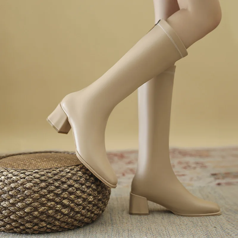 

Сапоги женские на молнии, Роскошные Дизайнерские Сапоги, высокий каблук, резиновая подошва, пикантная зимняя обувь, осень