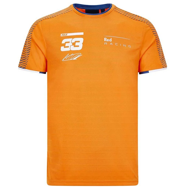 

F1 team motorsport orange color bull martin racing shirt short sleeve cycling breathable and quick drying summer