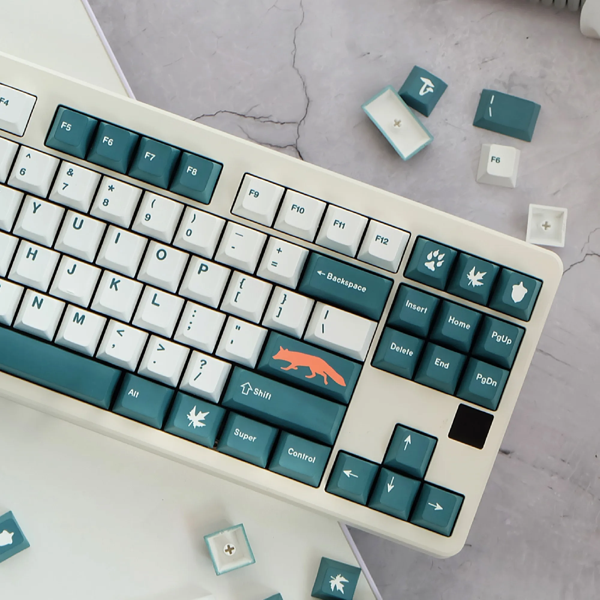 

145 Keys/Set GMK Fox Keycap PBT Dye Subbed Cherry Profile Custom Keycap For MX Switch 60% 80% 100% Layout Mechanical Keyboard