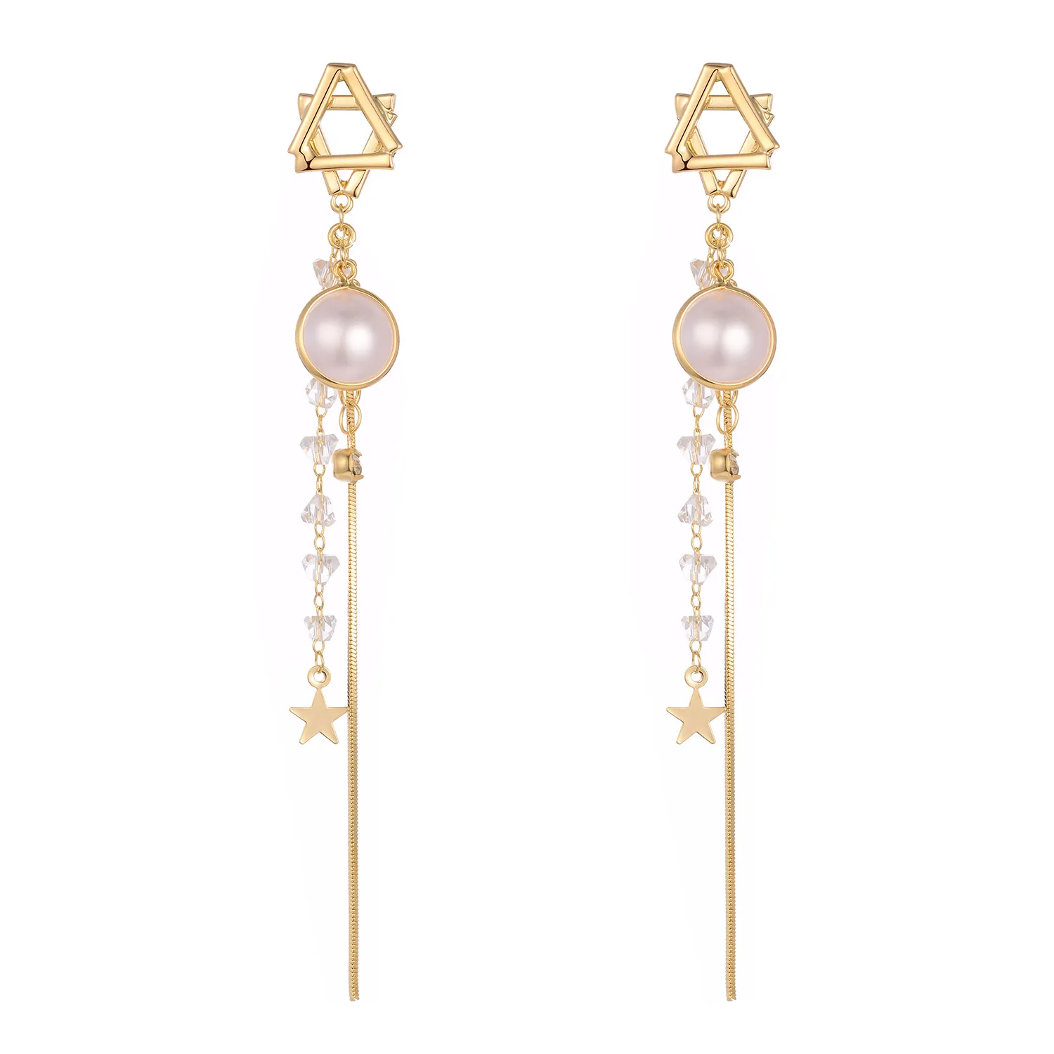 

Long Tessal Pearl Drop Earrings For Women New Copper Pendant Earring Party Fashion Jewelry pendientes mujer moda 2023