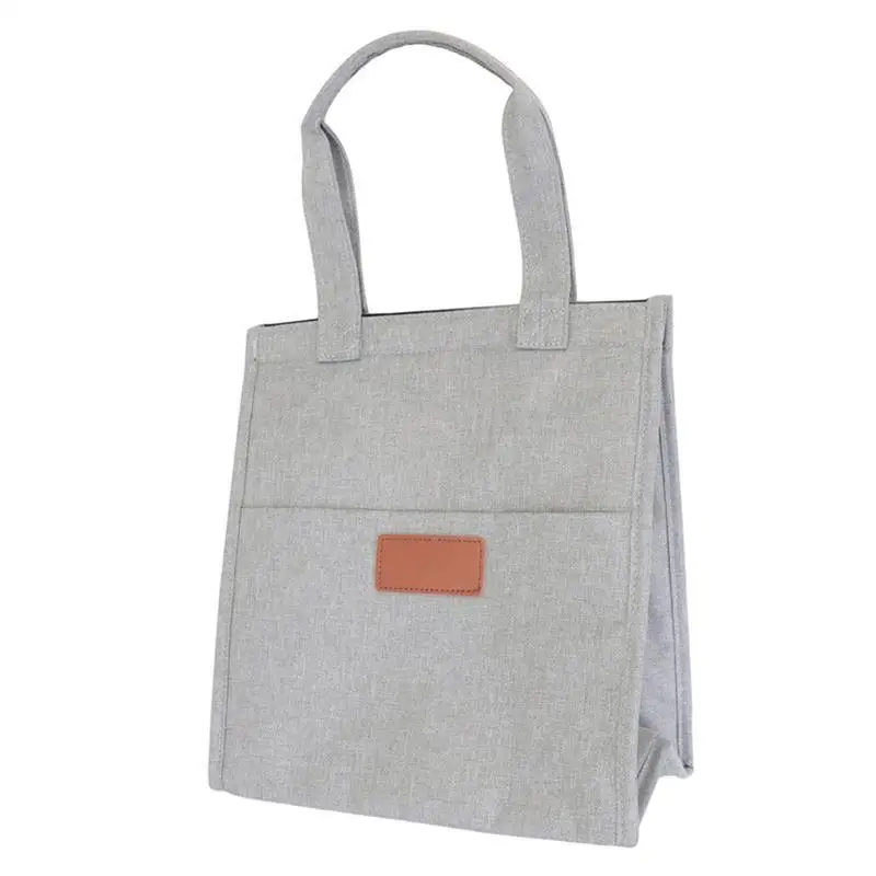 

Insulated Canvas Lunch Bag Large Reusable Leakproof And Water-Resistant Lunch Box Leakproof Lunch Bag With Drinks Holder Lunch