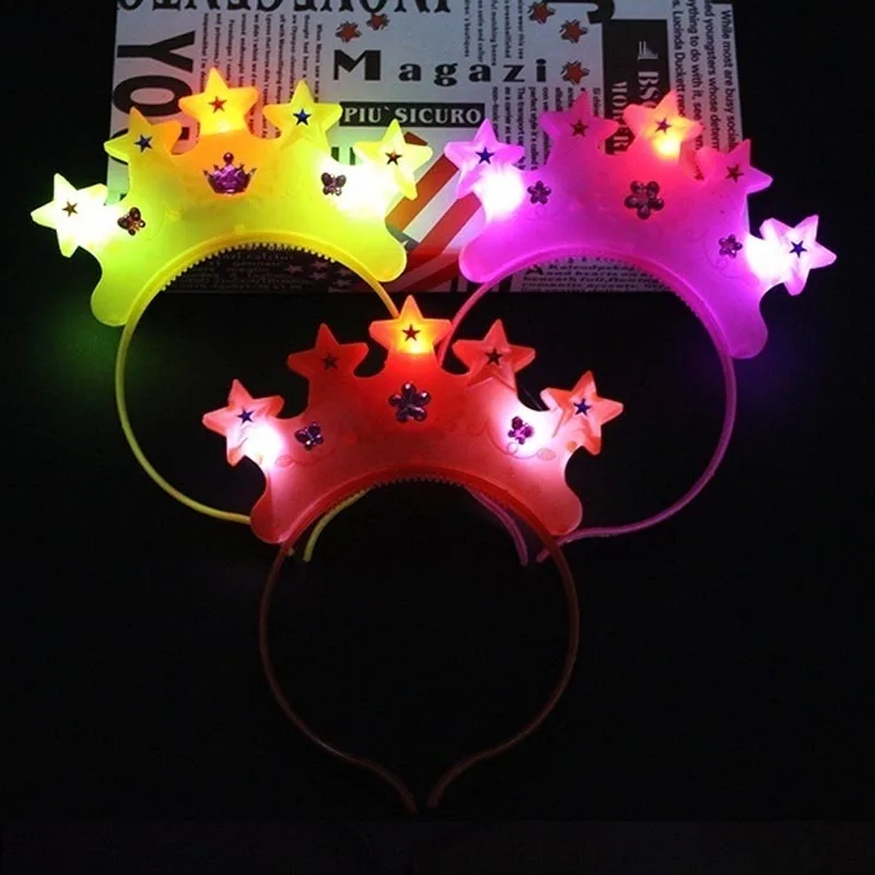 10pcs Glowing Cat Ears Tiara Crown Headband Luminous Light Up Bowknot Rabbit Ear Headwear Head Band Christmas Decoration |