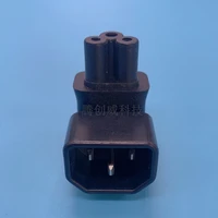 universal black copper standard 2 5a 110 250v iec320 c14 male to c5 female plum power adapter plug conversion socket 10pcs