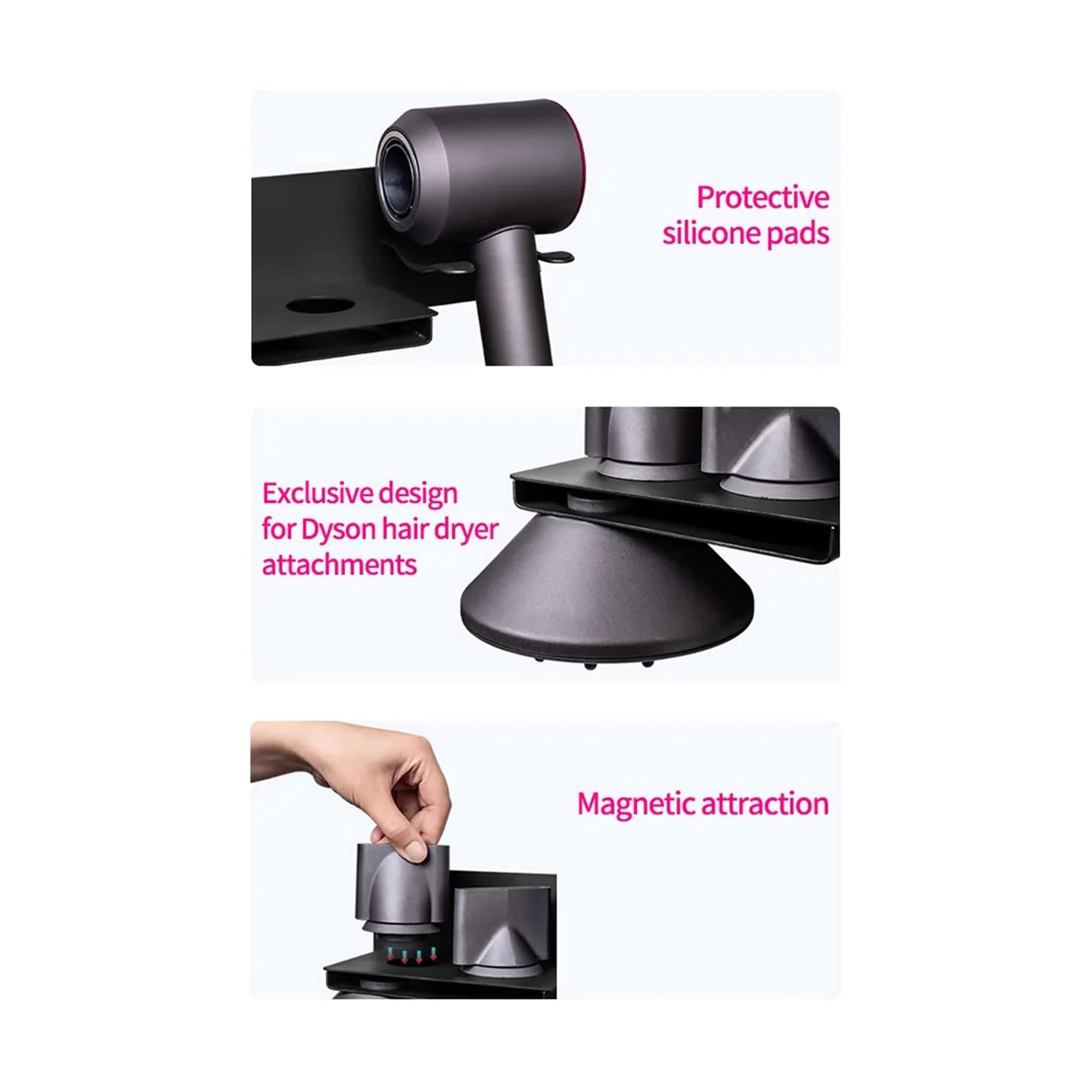 

Настенный держатель для сушилки для волос Dyson