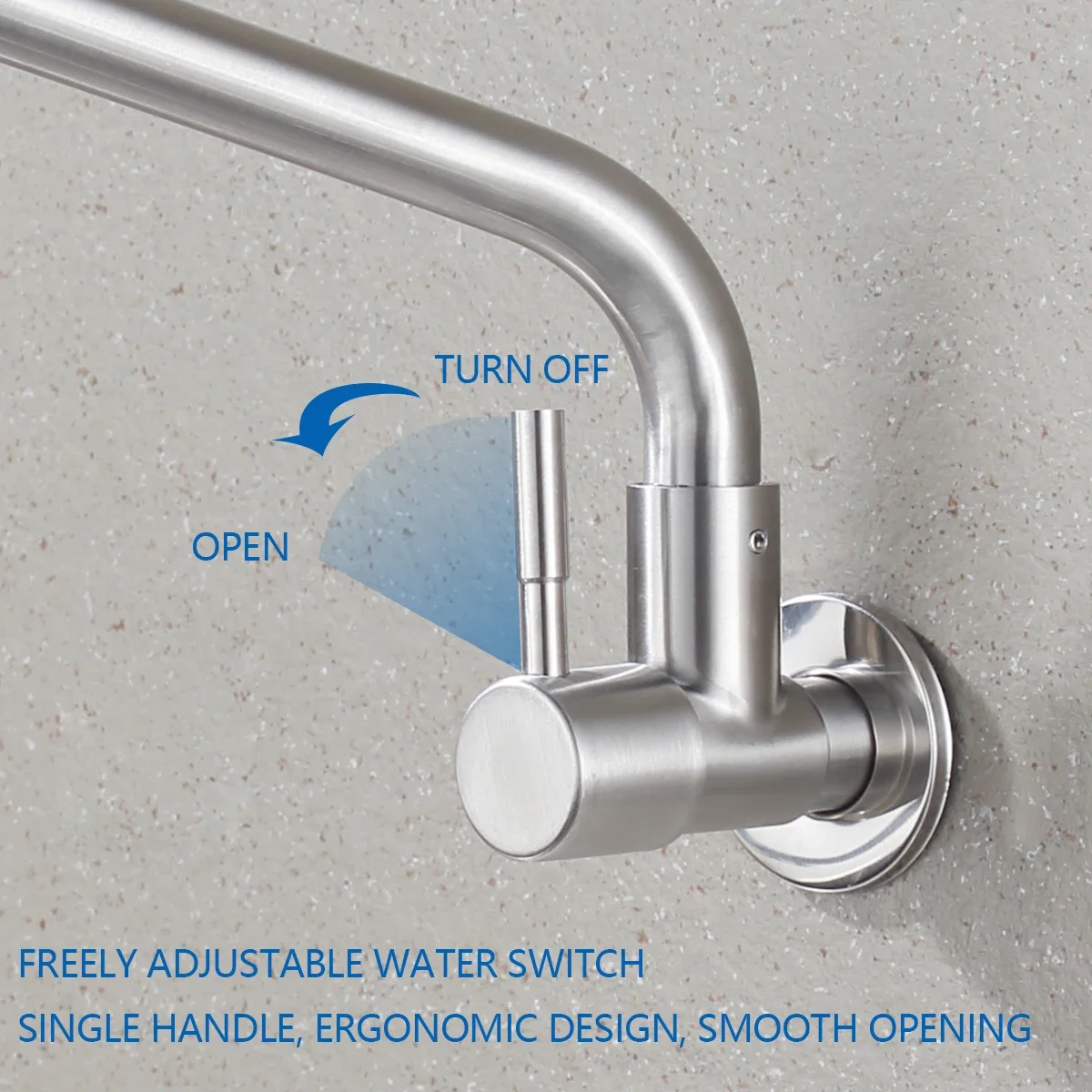 Смеситель из нержавеющей стали настенный кран для кухни G1/2