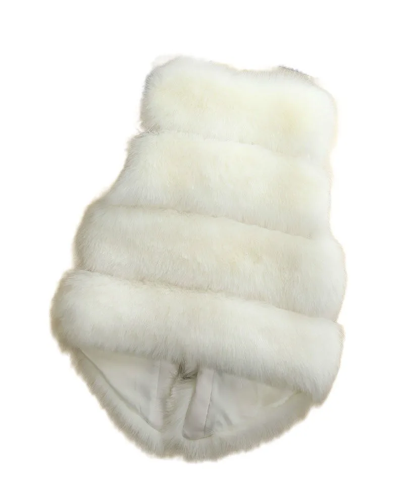 Female Faux Fur Gilet Furry O-Neck Clothing Jackets Women Winter Fake Fur Coat Jacket 2021 Fashion Sleeveless Solid Outerwear