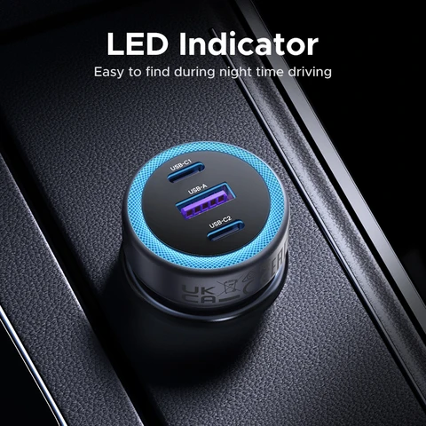 UGREEN Автомобильное зарядное устройство PD30W USB C Быстрое зарядное устройство для iPhone 16 15 Быстрая зарядка для мобильного телефона Автомобильное зарядное устройство USB C
