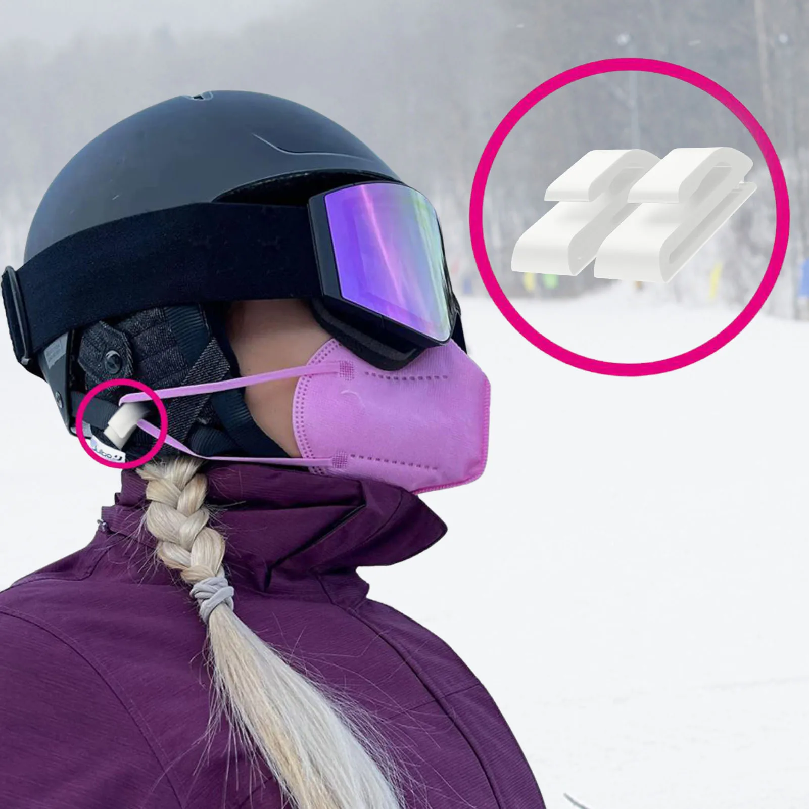 2 шт. держатель для маски лыжного шлема |