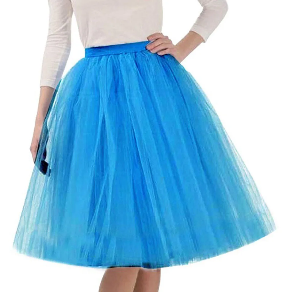 

Quality Length Gauze Knee Adult Dancing Skirt Tutu Womens Pleated Skirt High Skirt skirts womens 2021