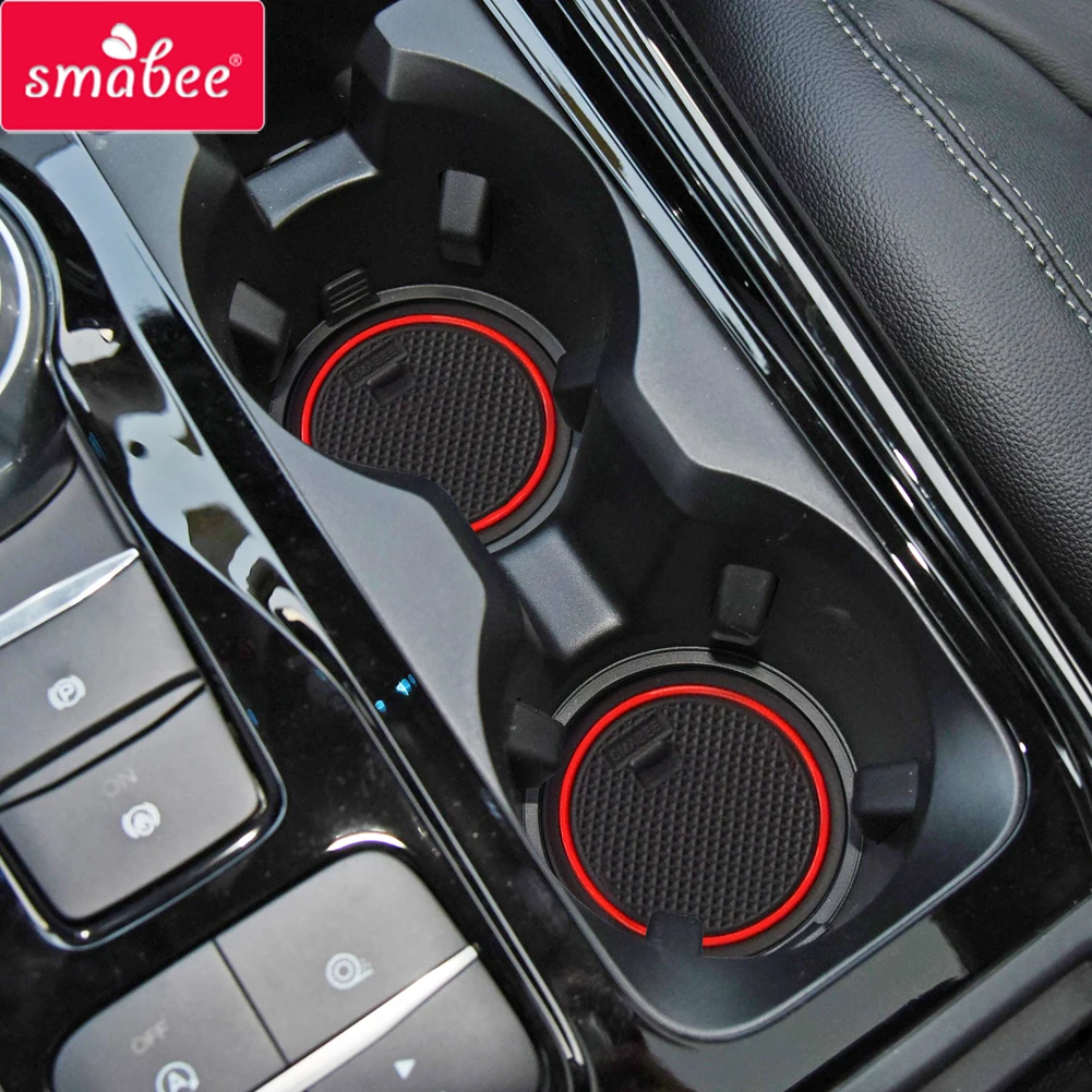 

Smabee Car Gate Slot Mat for Ford Explorer 2020-2022 Anti-Slip Slot Mats Accessories Rubber Cup Holders