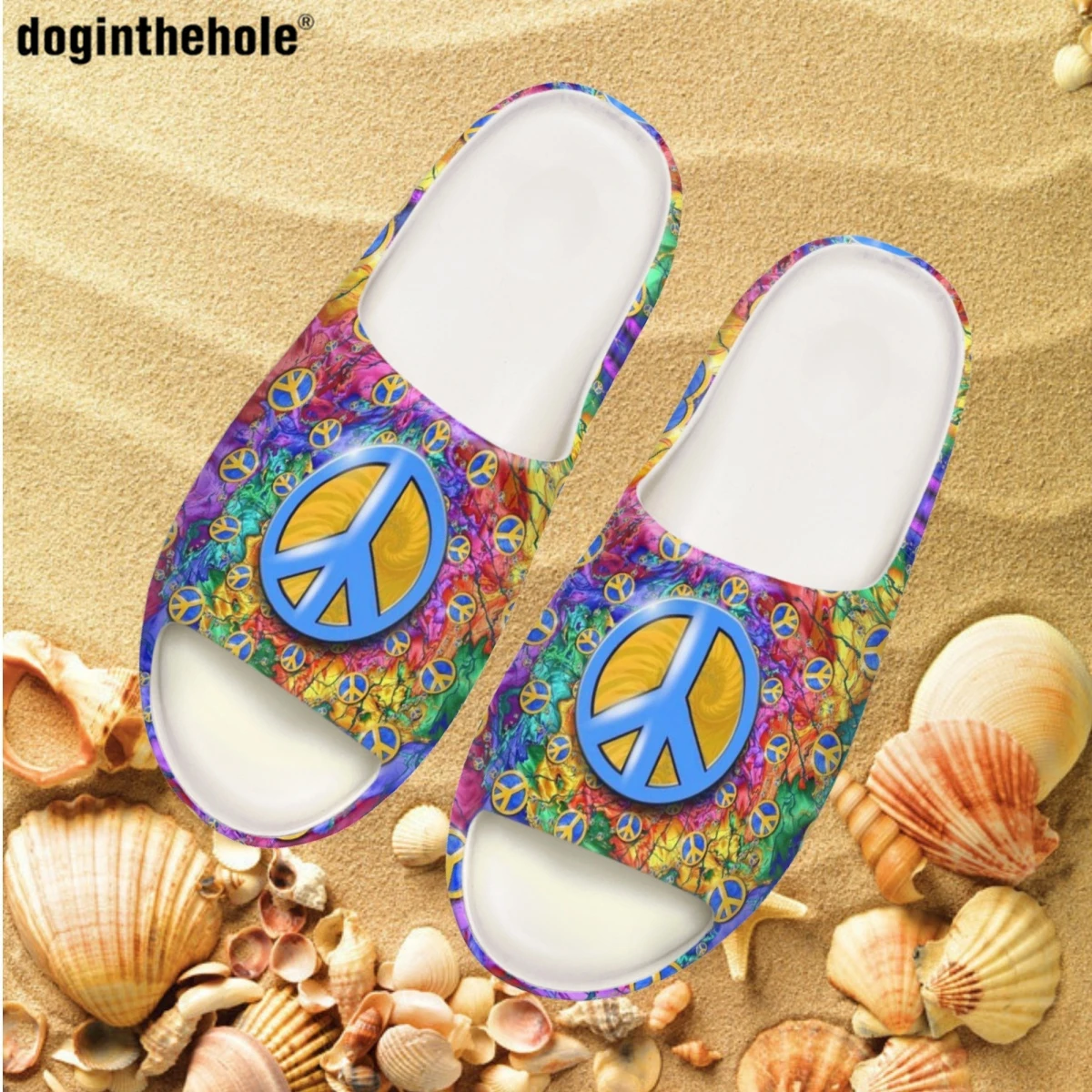 

Женские кокосовые Тапочки с принтом Doginthehole, летние новые пляжные тапочки для отдыха на открытом воздухе, домашние Нескользящие тапочки