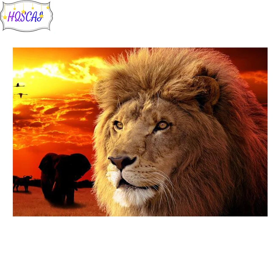 

Новая алмазная живопись «сделай сам», слон, Лев, животные, вышивка крестиком, полная вышивка, мозаичные картины стразы, подарок, домашний дек...