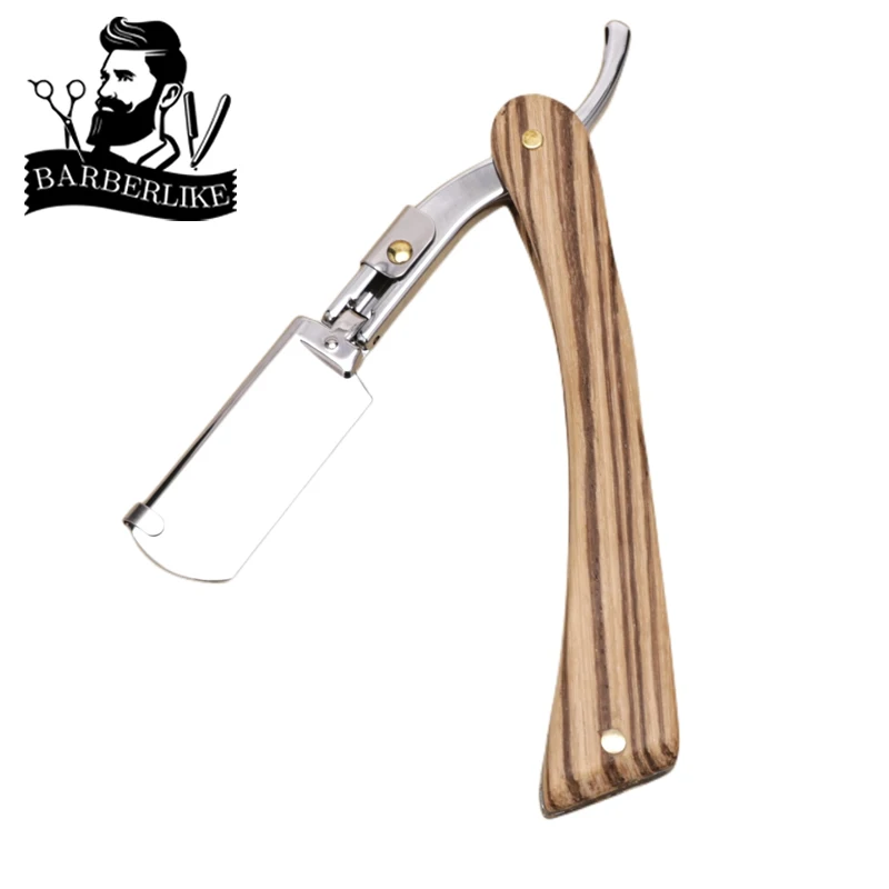 Straight Edge Stainless Steel Sharp Barber Razor Folding Shaving Beard Trimmer Cutter