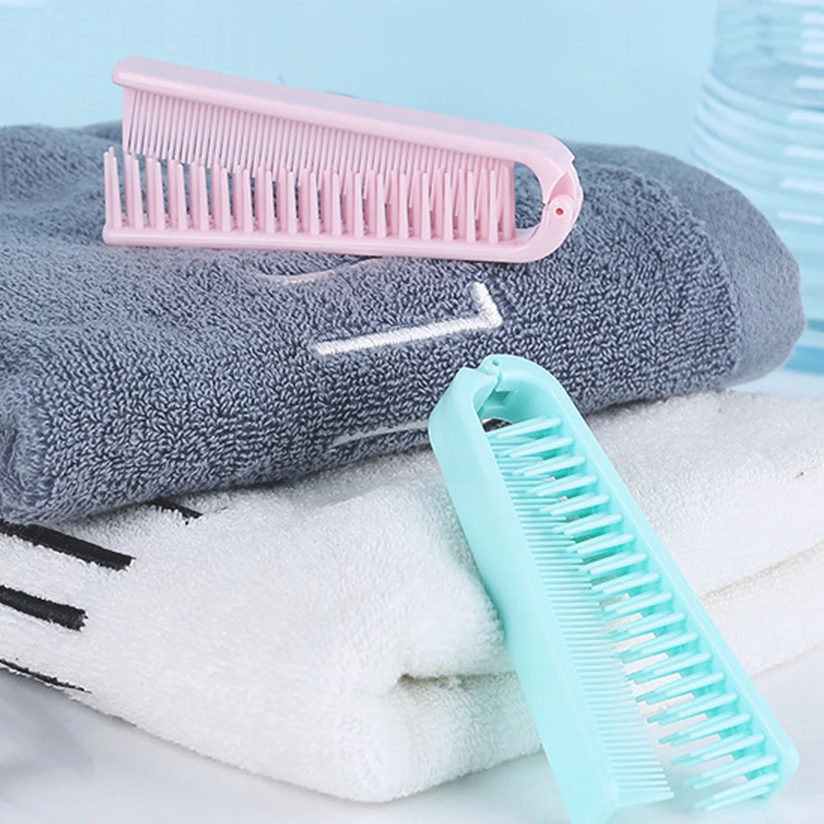 

Comb Hair Barber Foldable Size Hairstylist Hairdressing Sided Double Groomingtexturizing Brush Traveldetangling Smoothing