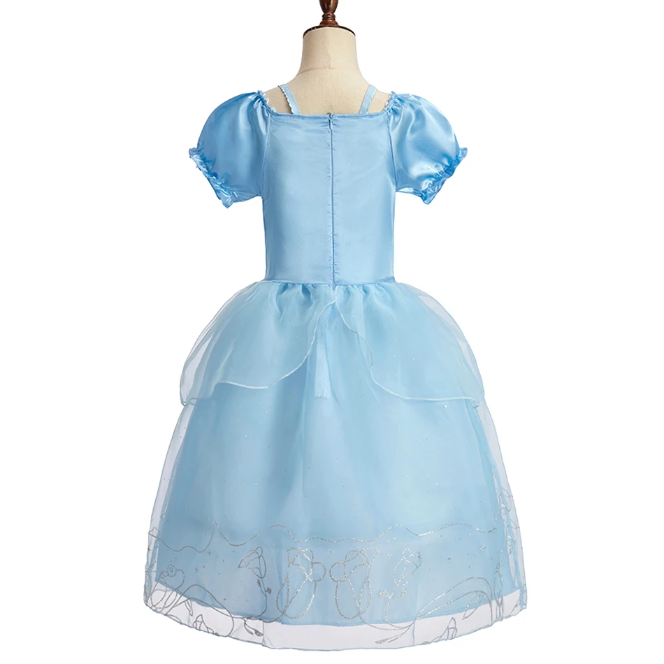 Little Girls Princess Dress Up Kids Summer Performance 2-8 Years Cosplay Dresses Children Cinderella Carnival Fancy