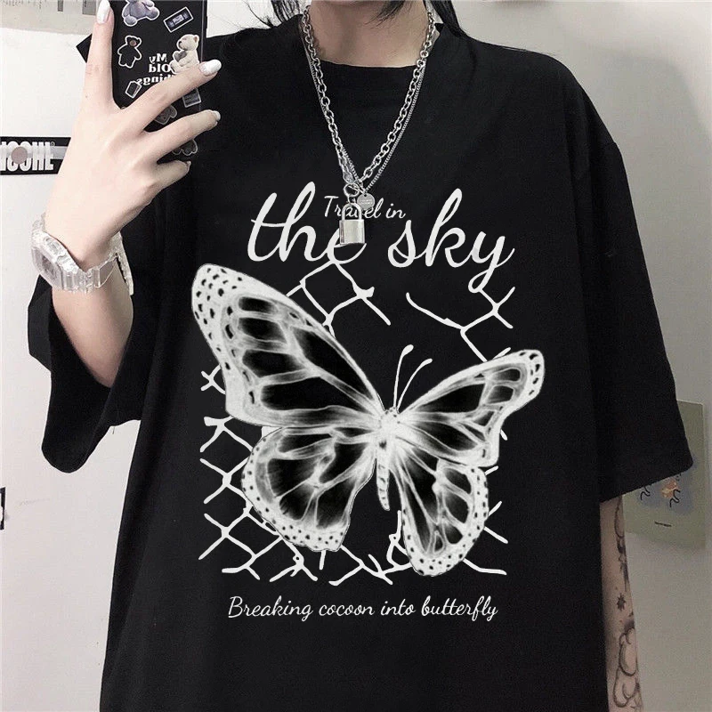 

Футболка женская оверсайз в стиле панк/хип-хоп