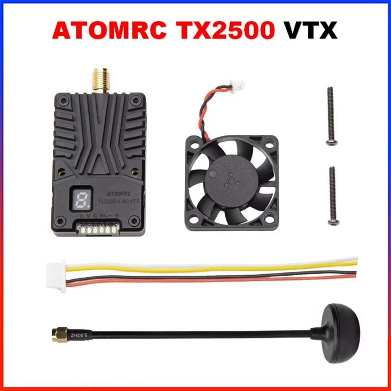 ATOMRC TX2500 4 9G-5 8G 2 5 Вт VTX FPV видеопередатчик 800/1600/2500 МВт поддерживает X/низкий диапазон