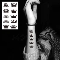 tattoo stickers crown element flower small size body art temporary fake tattoo for woman kids 10560 mm