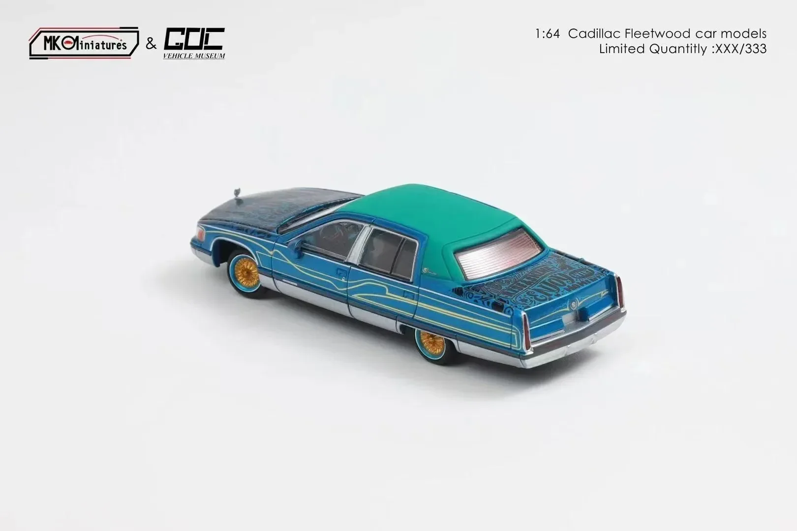 **Ограничено ** Литая под давлением модель автомобиля MK Miniatures X GOC 1:64 Fleetwood Lowrider CTE