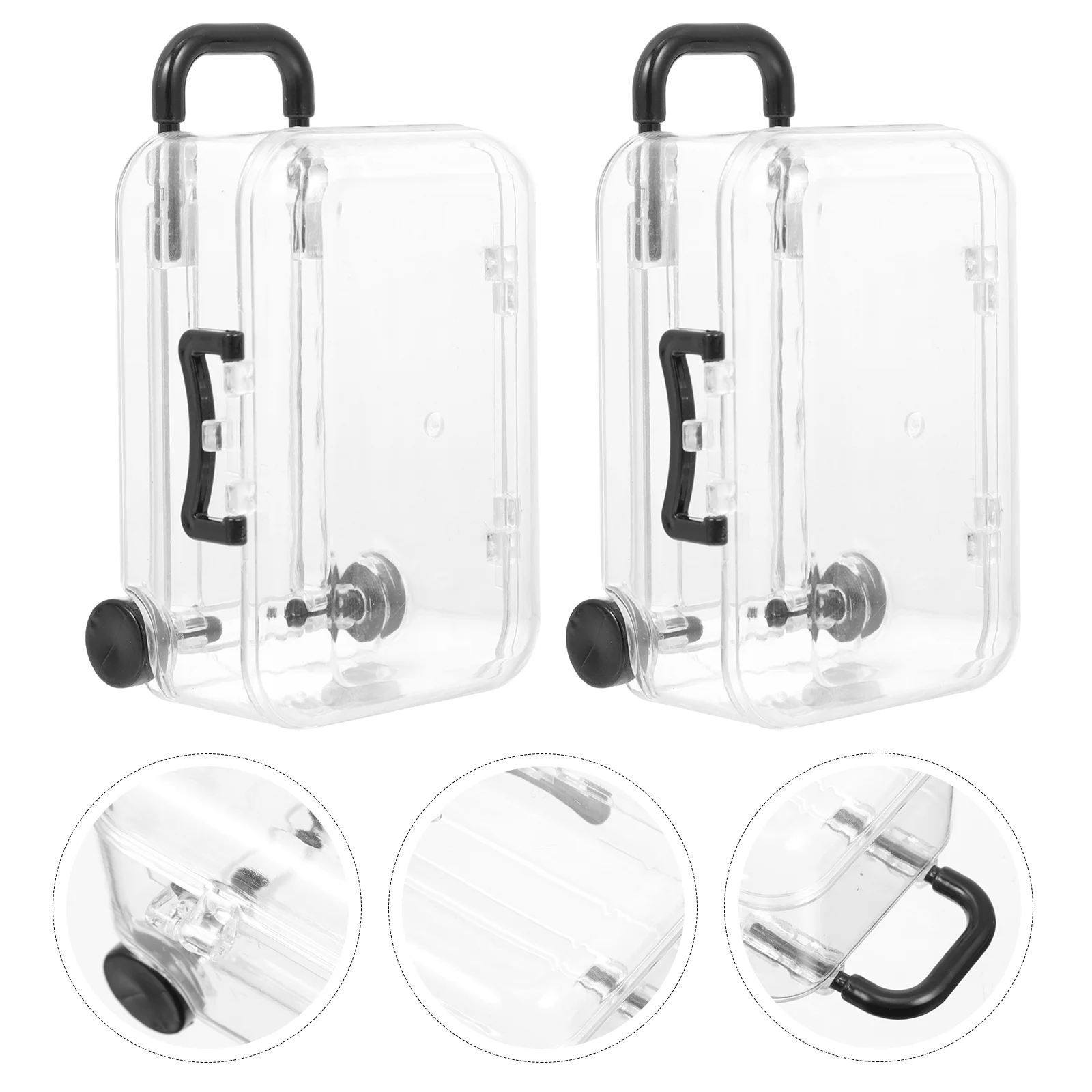 

Box Jewelry Wedding Suitcase Candy Curly Plastic Travel Decoration Empty Case Fluffy Packaging Eyelashes False Gift Reception