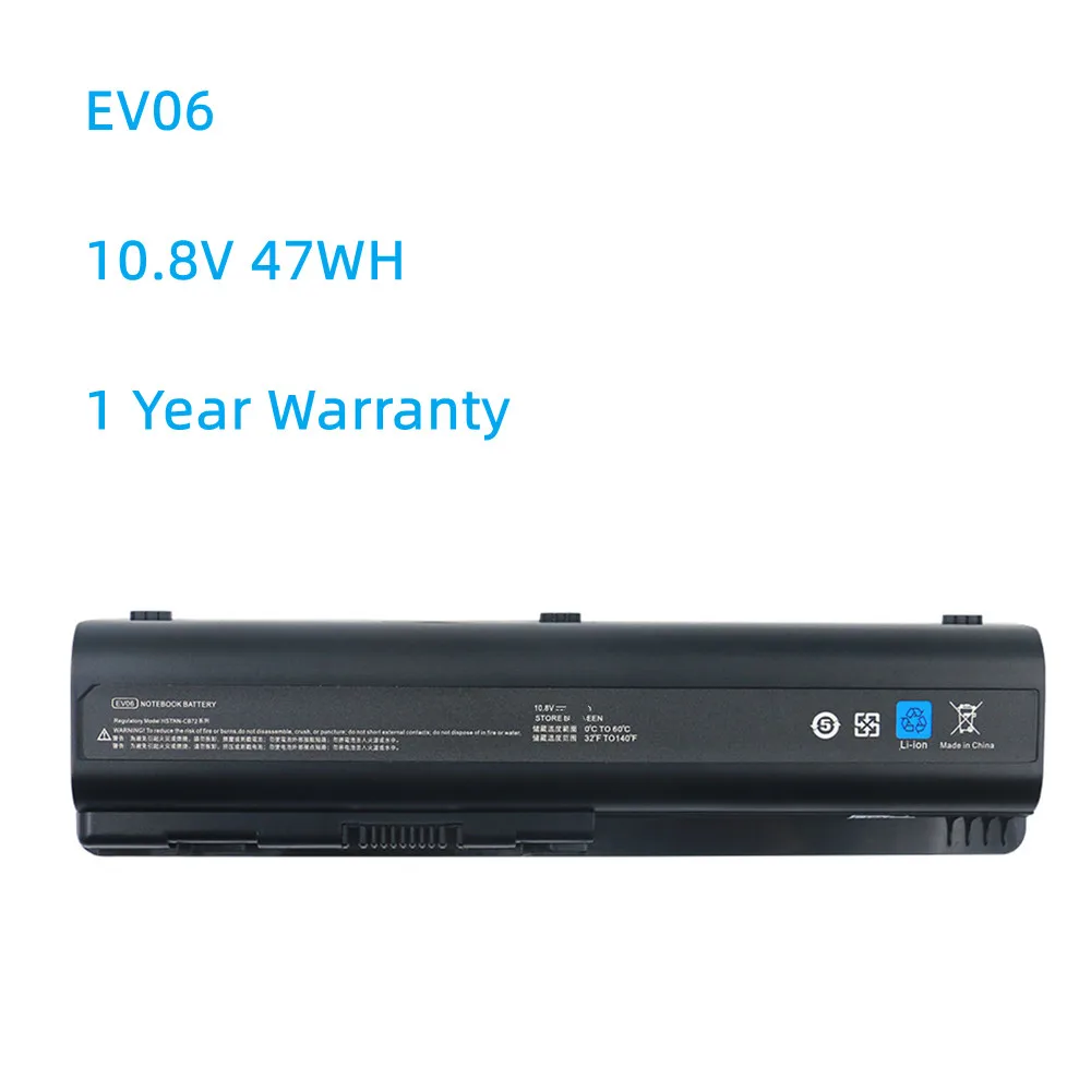 Аккумулятор EV06 47WH для ноутбука HP Pavilion DV4 DV5 DV6 для Compaq Presario CQ50 CQ71 CQ70 CQ61 CQ60 CQ45 CQ41 CQ40