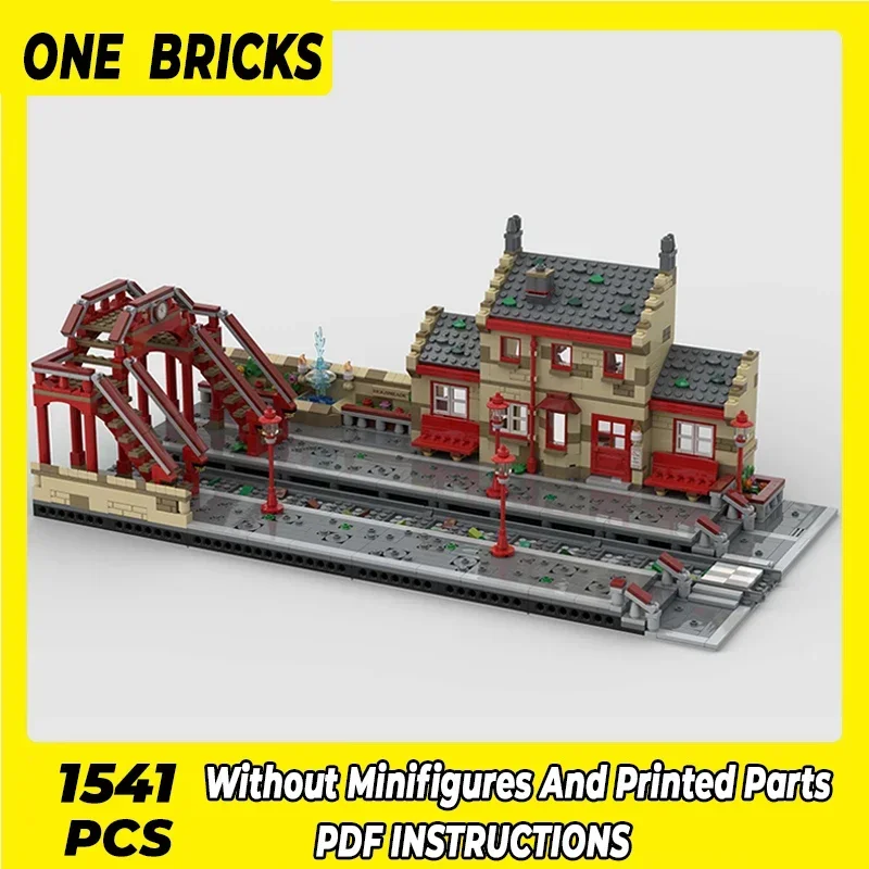 Модель уличной сцены из фильма Moc строительные кирпичи станция Хогмашидера