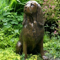 springer spaniel statue garden decor resin animal dog sculpture yard lawn outdoor decorative ornament jardineria decoracion