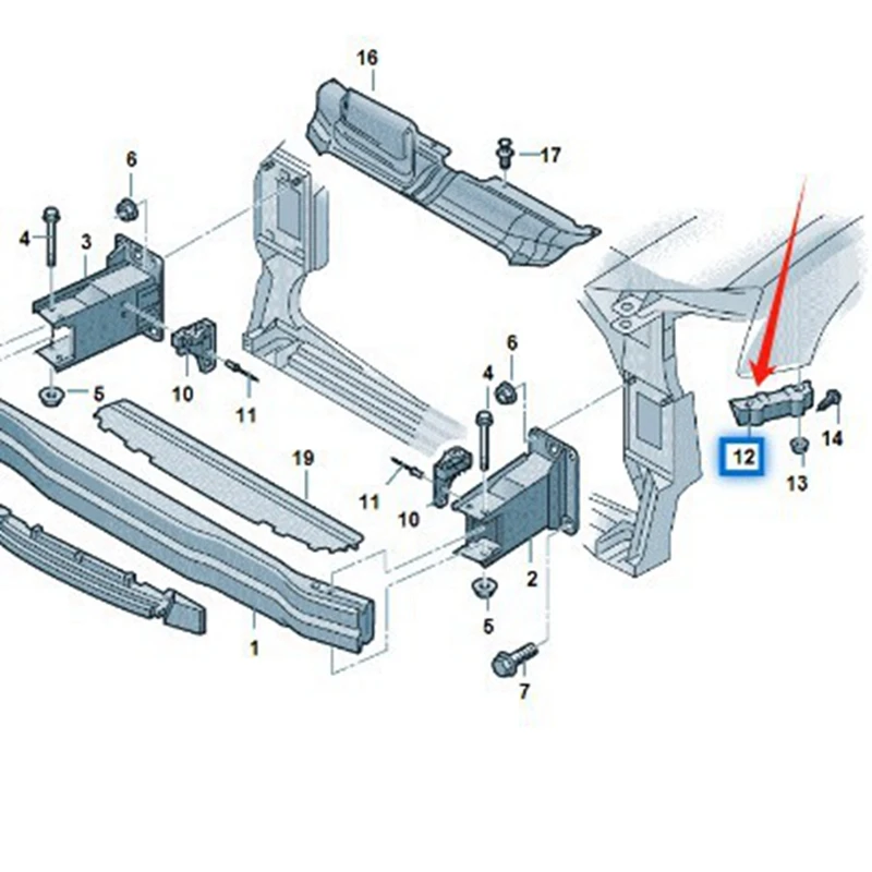 1 пара направляющих переднего бампера автомобиля кронштейн 8T 0807283 C 0807284 для A5 Quattro