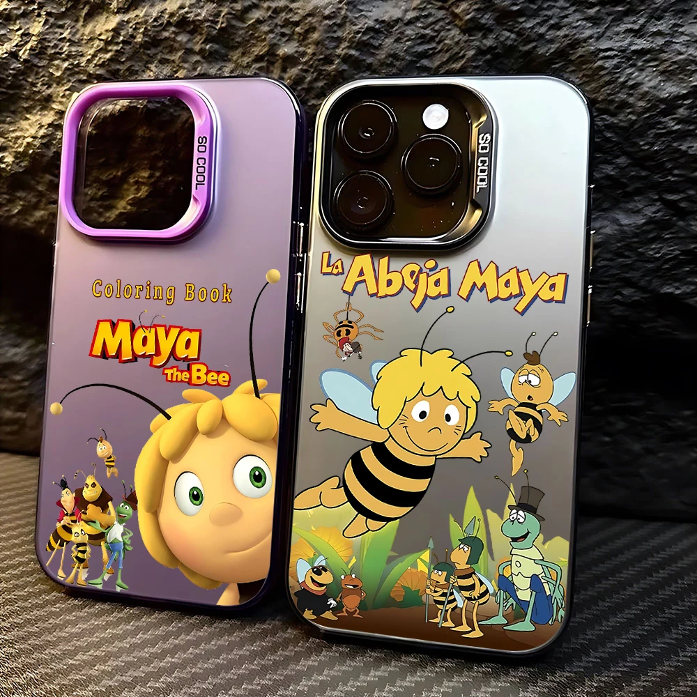 Фото Классический чехол для телефона Maya The Bee для iPhone 17, 16e, 16, 15, 14, 13, 12, 11 mini, Pro Max, X, XR, XSMAX, Air Plus, матовая задняя крышка с защитой от падений №4